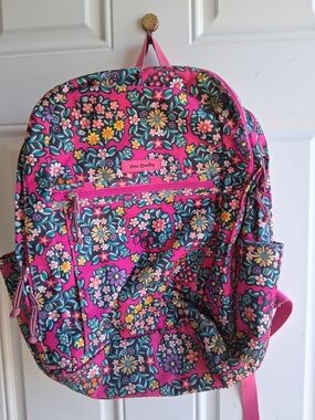 Vera Bradley Hot Pink Lined Backpack